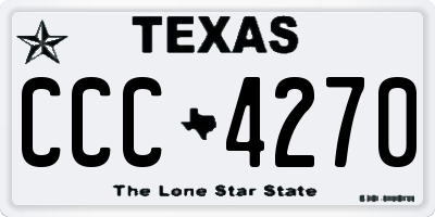 TX license plate CCC4270