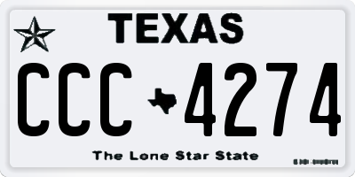 TX license plate CCC4274