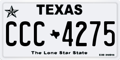 TX license plate CCC4275