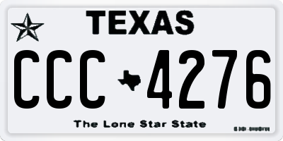 TX license plate CCC4276
