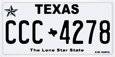 TX license plate CCC4278
