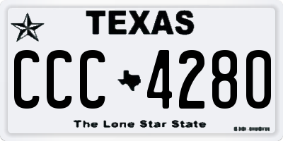 TX license plate CCC4280