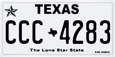 TX license plate CCC4283