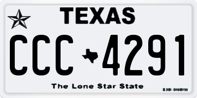 TX license plate CCC4291