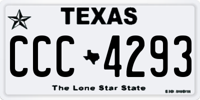 TX license plate CCC4293