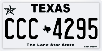 TX license plate CCC4295