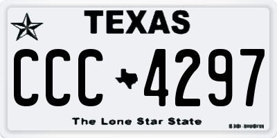 TX license plate CCC4297