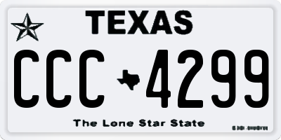 TX license plate CCC4299
