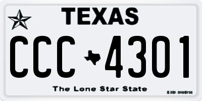 TX license plate CCC4301