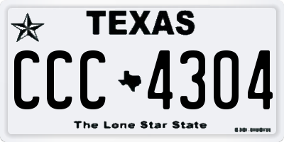 TX license plate CCC4304