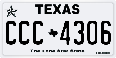 TX license plate CCC4306