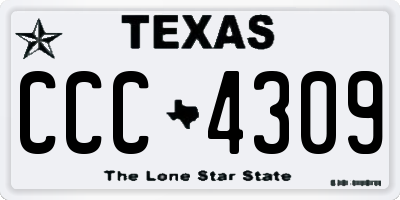 TX license plate CCC4309