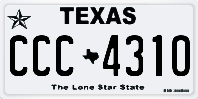 TX license plate CCC4310