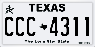 TX license plate CCC4311