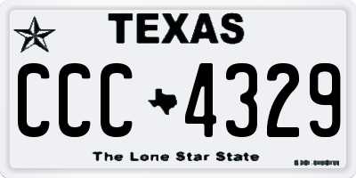 TX license plate CCC4329