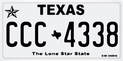 TX license plate CCC4338