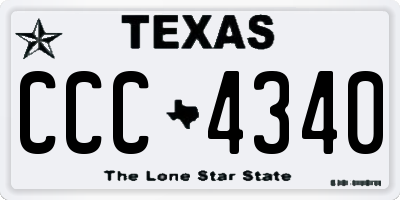 TX license plate CCC4340