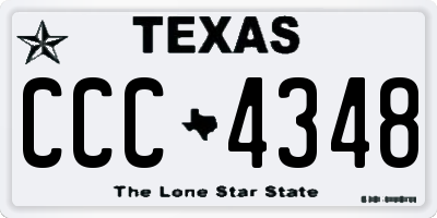 TX license plate CCC4348