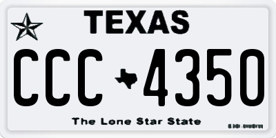 TX license plate CCC4350