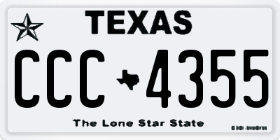 TX license plate CCC4355