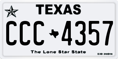 TX license plate CCC4357