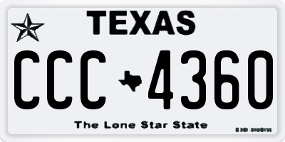 TX license plate CCC4360