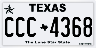 TX license plate CCC4368