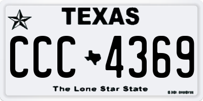 TX license plate CCC4369