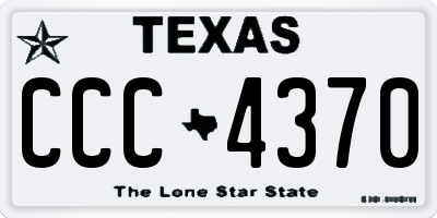 TX license plate CCC4370
