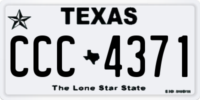 TX license plate CCC4371