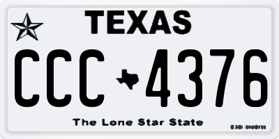 TX license plate CCC4376