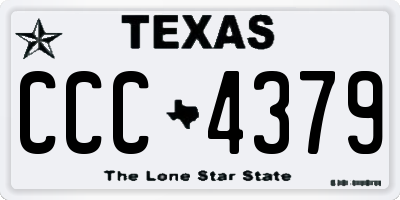 TX license plate CCC4379
