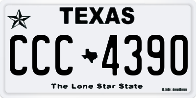 TX license plate CCC4390