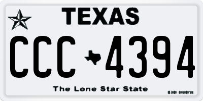 TX license plate CCC4394