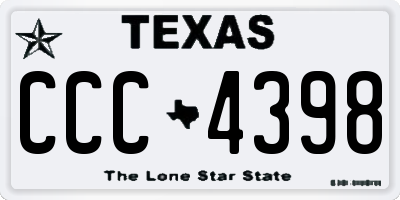 TX license plate CCC4398