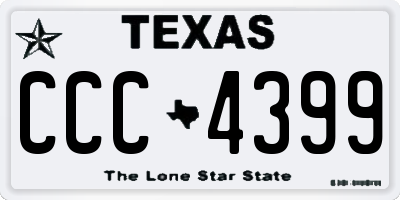 TX license plate CCC4399