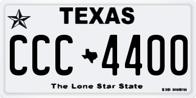 TX license plate CCC4400