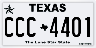 TX license plate CCC4401