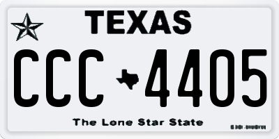 TX license plate CCC4405