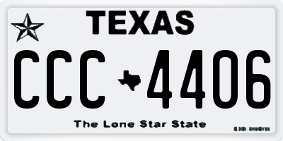 TX license plate CCC4406