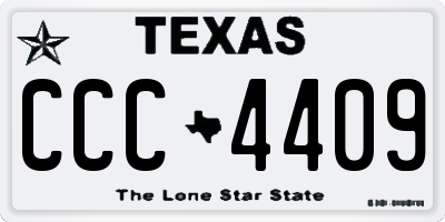 TX license plate CCC4409