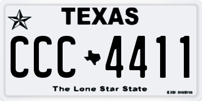 TX license plate CCC4411