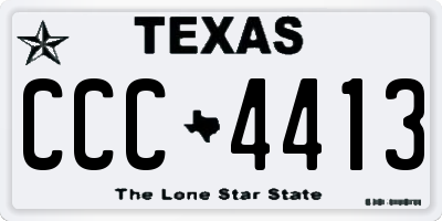 TX license plate CCC4413