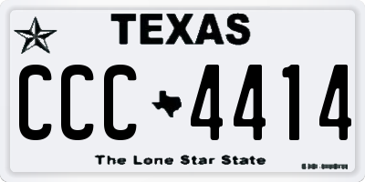 TX license plate CCC4414