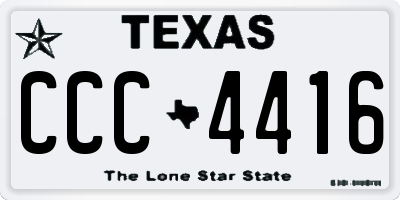 TX license plate CCC4416