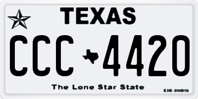 TX license plate CCC4420