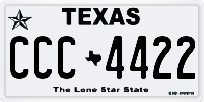 TX license plate CCC4422