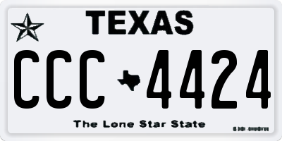 TX license plate CCC4424
