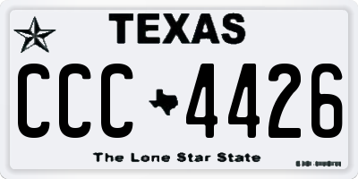 TX license plate CCC4426
