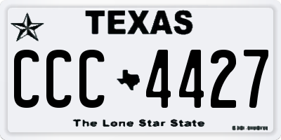 TX license plate CCC4427
